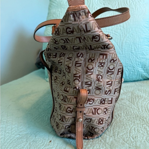 EUC Salvatore Ferragamo Brown Monogram Women's Bag - Picture 3 of 12